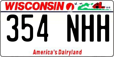 WI license plate 354NHH