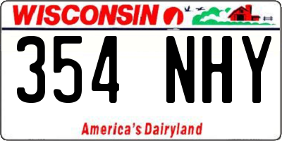 WI license plate 354NHY