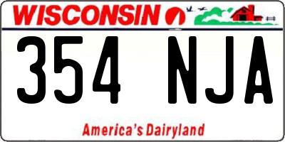 WI license plate 354NJA