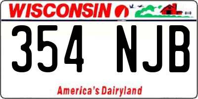 WI license plate 354NJB
