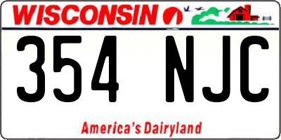 WI license plate 354NJC