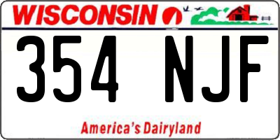 WI license plate 354NJF
