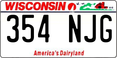 WI license plate 354NJG