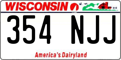 WI license plate 354NJJ