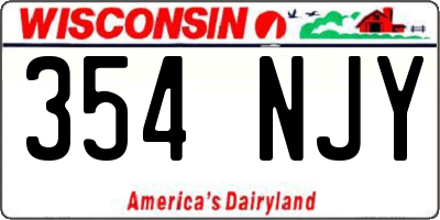 WI license plate 354NJY
