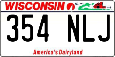 WI license plate 354NLJ