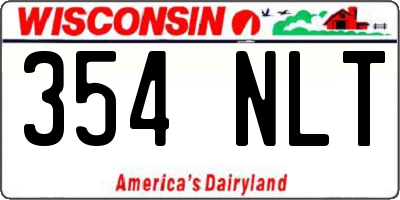 WI license plate 354NLT