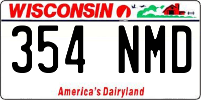 WI license plate 354NMD