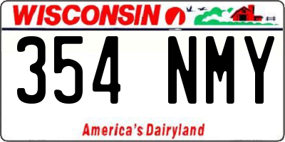 WI license plate 354NMY