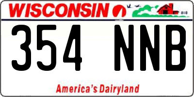 WI license plate 354NNB