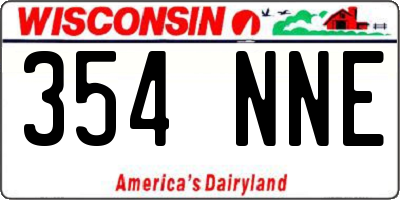WI license plate 354NNE