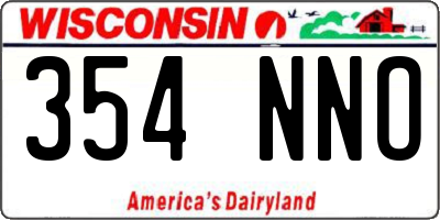 WI license plate 354NNO