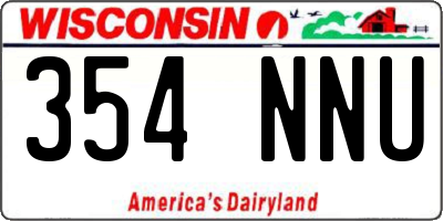 WI license plate 354NNU