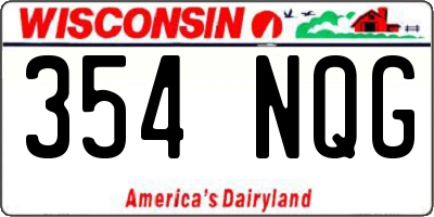 WI license plate 354NQG
