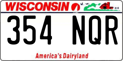 WI license plate 354NQR