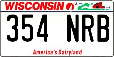 WI license plate 354NRB