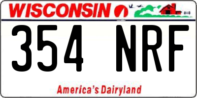 WI license plate 354NRF