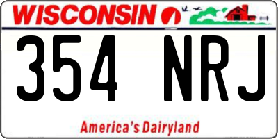 WI license plate 354NRJ