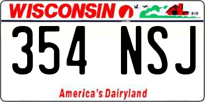 WI license plate 354NSJ