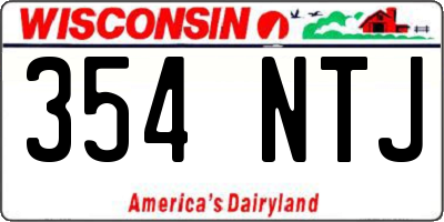 WI license plate 354NTJ
