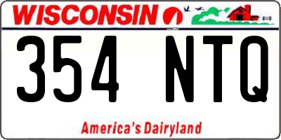 WI license plate 354NTQ