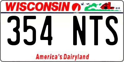 WI license plate 354NTS