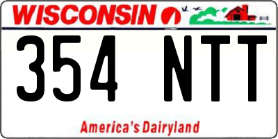 WI license plate 354NTT