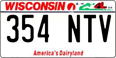 WI license plate 354NTV