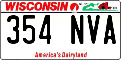 WI license plate 354NVA