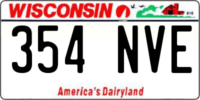 WI license plate 354NVE