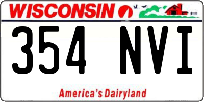 WI license plate 354NVI