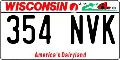 WI license plate 354NVK