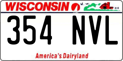 WI license plate 354NVL