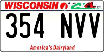 WI license plate 354NVV