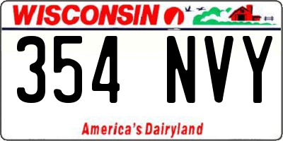 WI license plate 354NVY