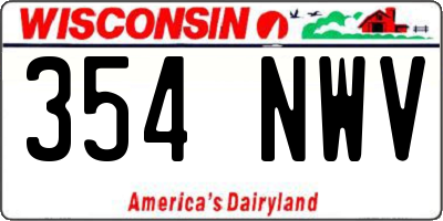 WI license plate 354NWV