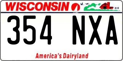 WI license plate 354NXA