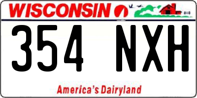 WI license plate 354NXH