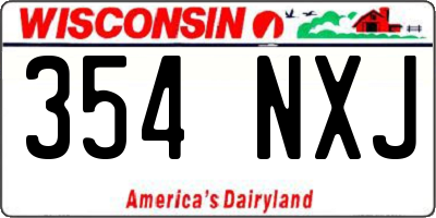 WI license plate 354NXJ