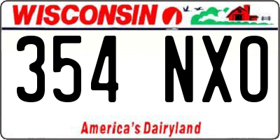 WI license plate 354NXO