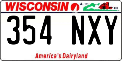 WI license plate 354NXY