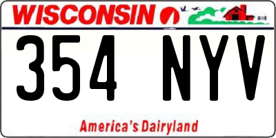 WI license plate 354NYV