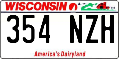 WI license plate 354NZH