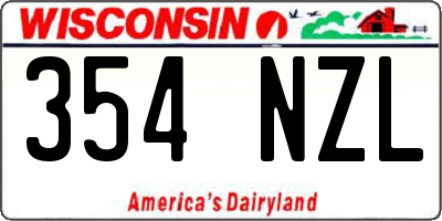 WI license plate 354NZL