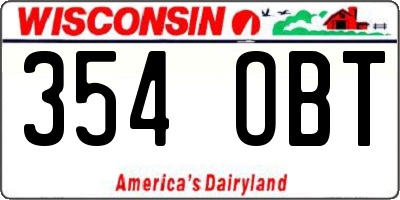 WI license plate 354OBT