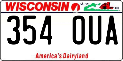 WI license plate 354OUA