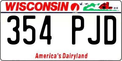 WI license plate 354PJD