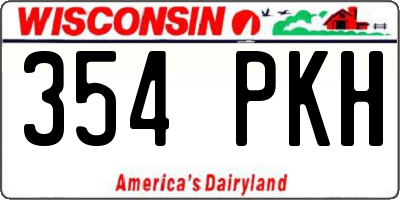 WI license plate 354PKH