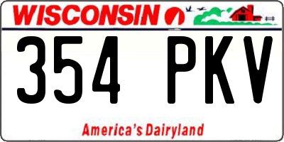 WI license plate 354PKV