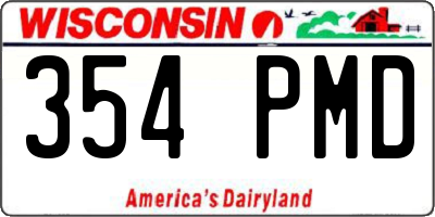 WI license plate 354PMD
